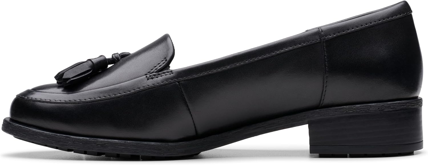 Detalle de Clarks Havisham Edge en cuir noir (35,5) : confort respirant et semelle antidérapante