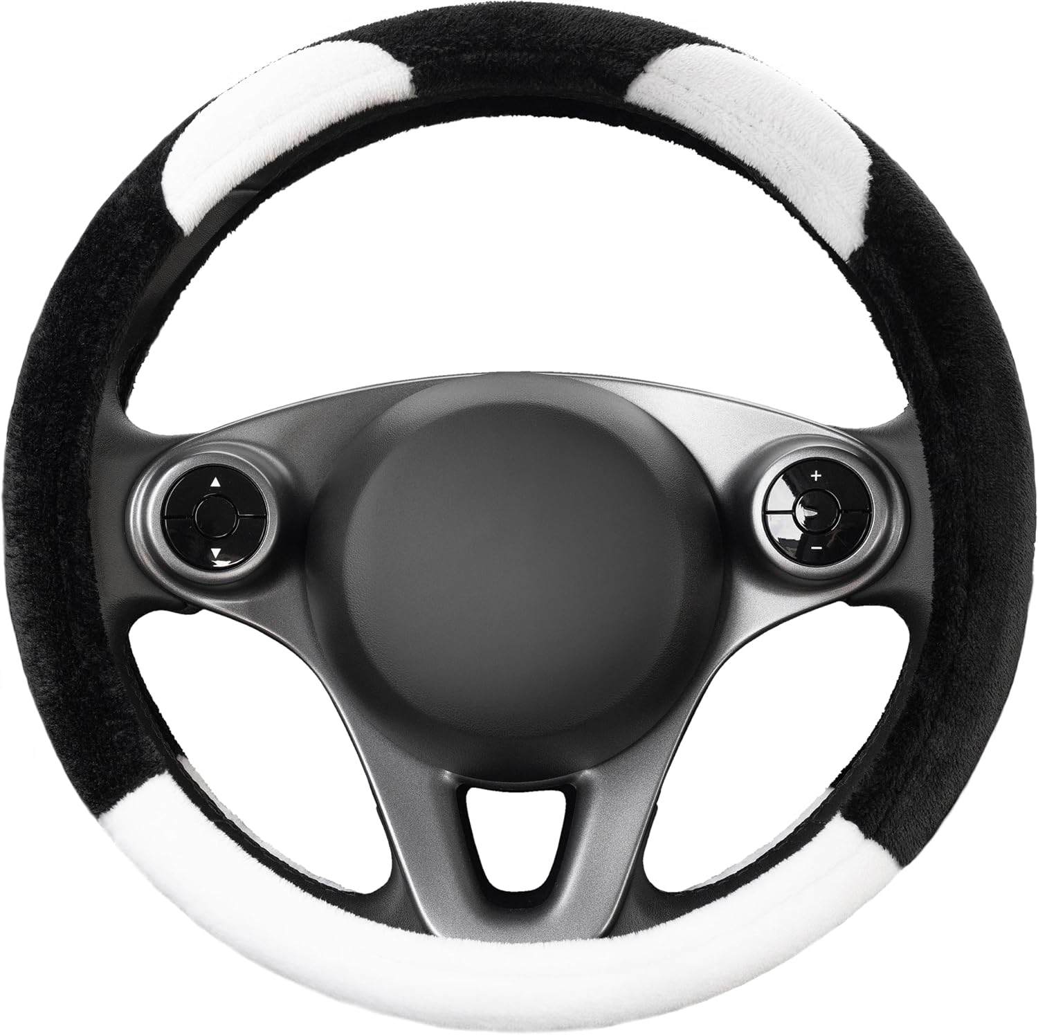 Thumbnail 6 de Upgrade4cars Couvre Volant Peluche Rose Noir