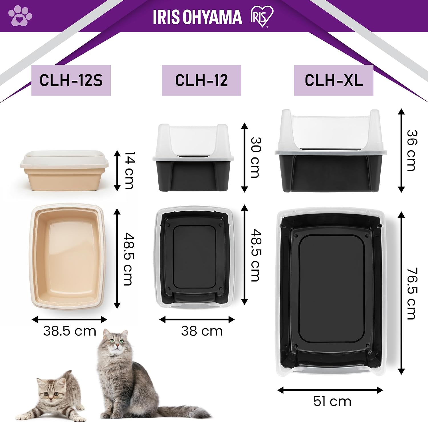 Thumbnail 5 de Iris Ohyama Bac à Litière Chat Lot 2 Gris