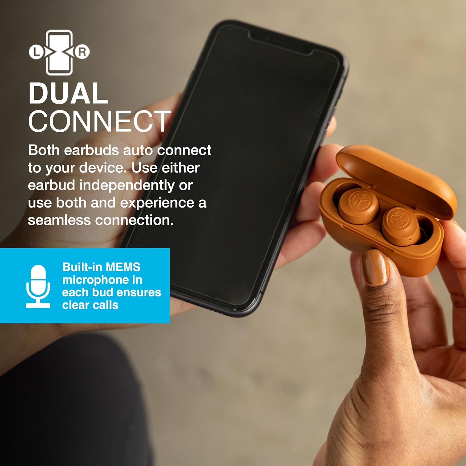 Thumbnail 4 de JLab Go Air Pop+ Tones écouteurs Bluetooth, jusqu’à 35 h d’autonomie