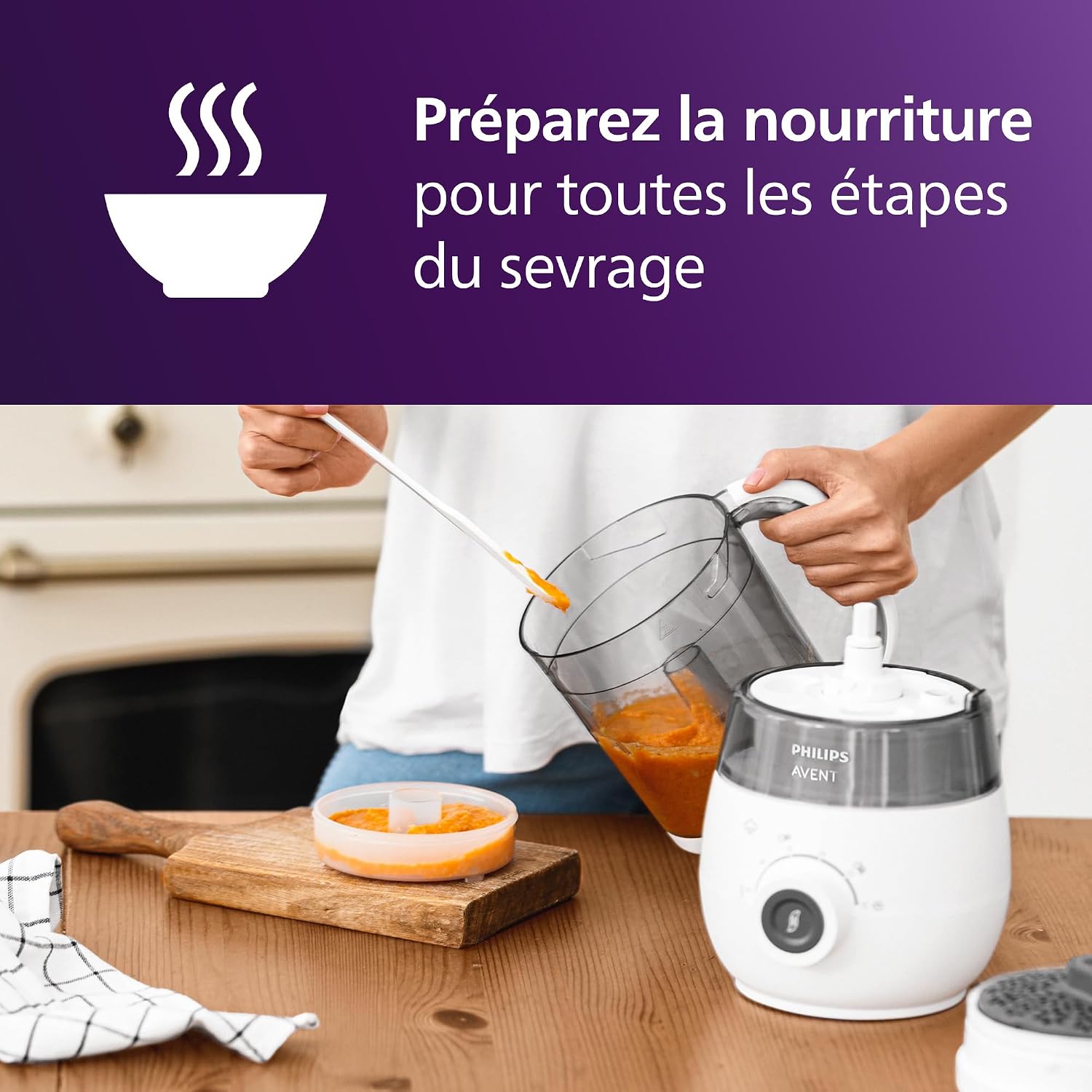 Detalle 2 de AVENT SCF883/01 robot cuiseur vapeur 1 L 🍲