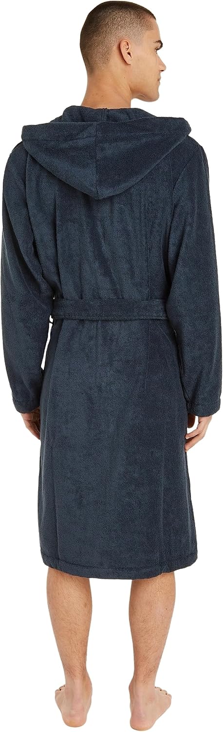 Detalle de Tommy Hilfiger Peignoir de Bain Homme Col Tissu Éponge — douceur et élégance intemporelle