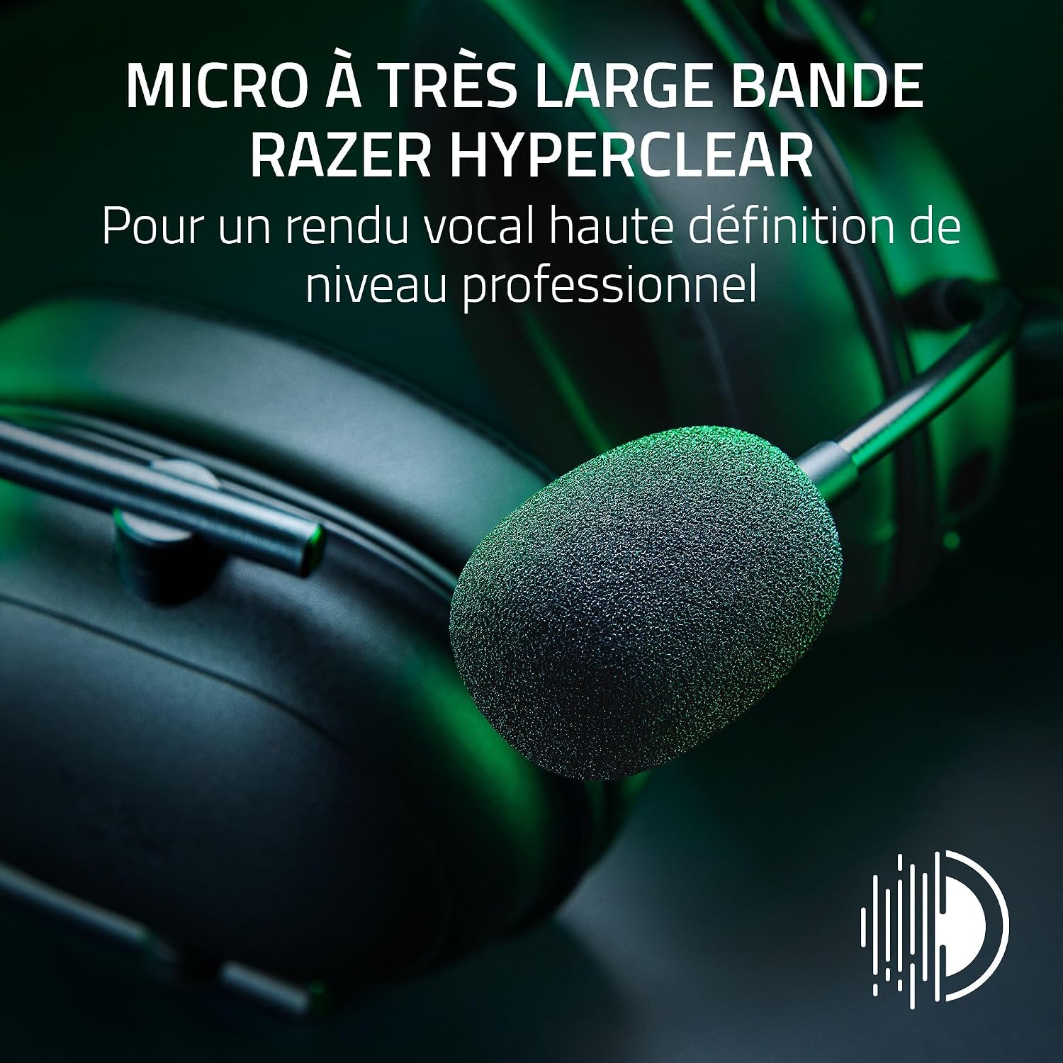 Detalle de Razer BlackShark V2 HyperSpeed sans fil PC (HyperClear, TriForce 50 mm, Bluetooth) – Noir