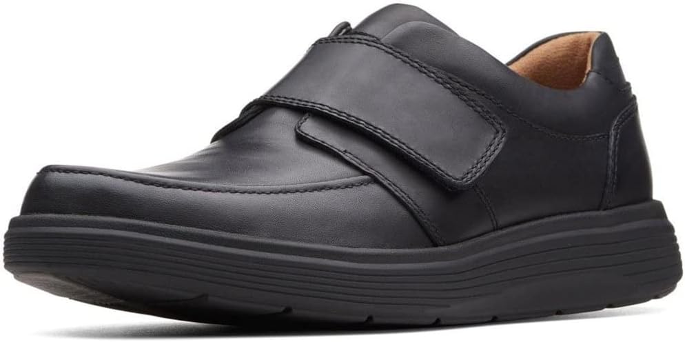 Detalle de Clarks Un Abode Strap MocassinHomme — Mocassin noir, confort Cushion Soft et soutien durable