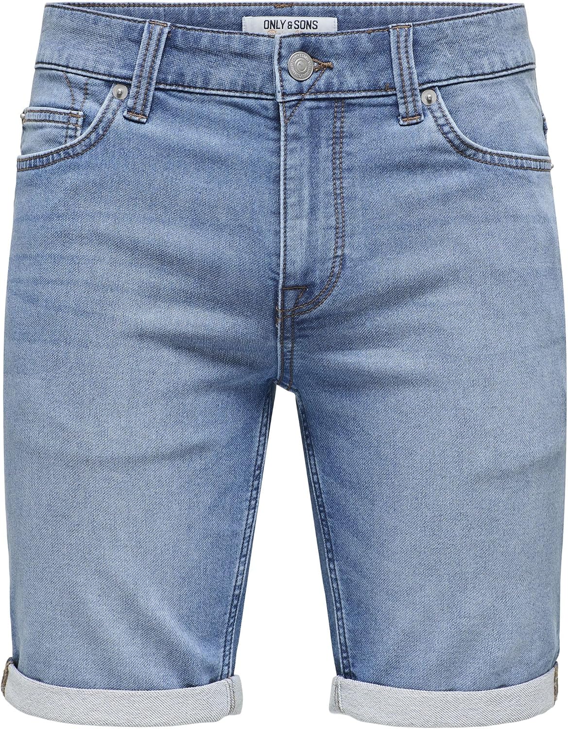 Detalle de Shorts en Denim Capri pour Hommes O&S 3/4 – Only & Sons, denim léger et coupe slim
