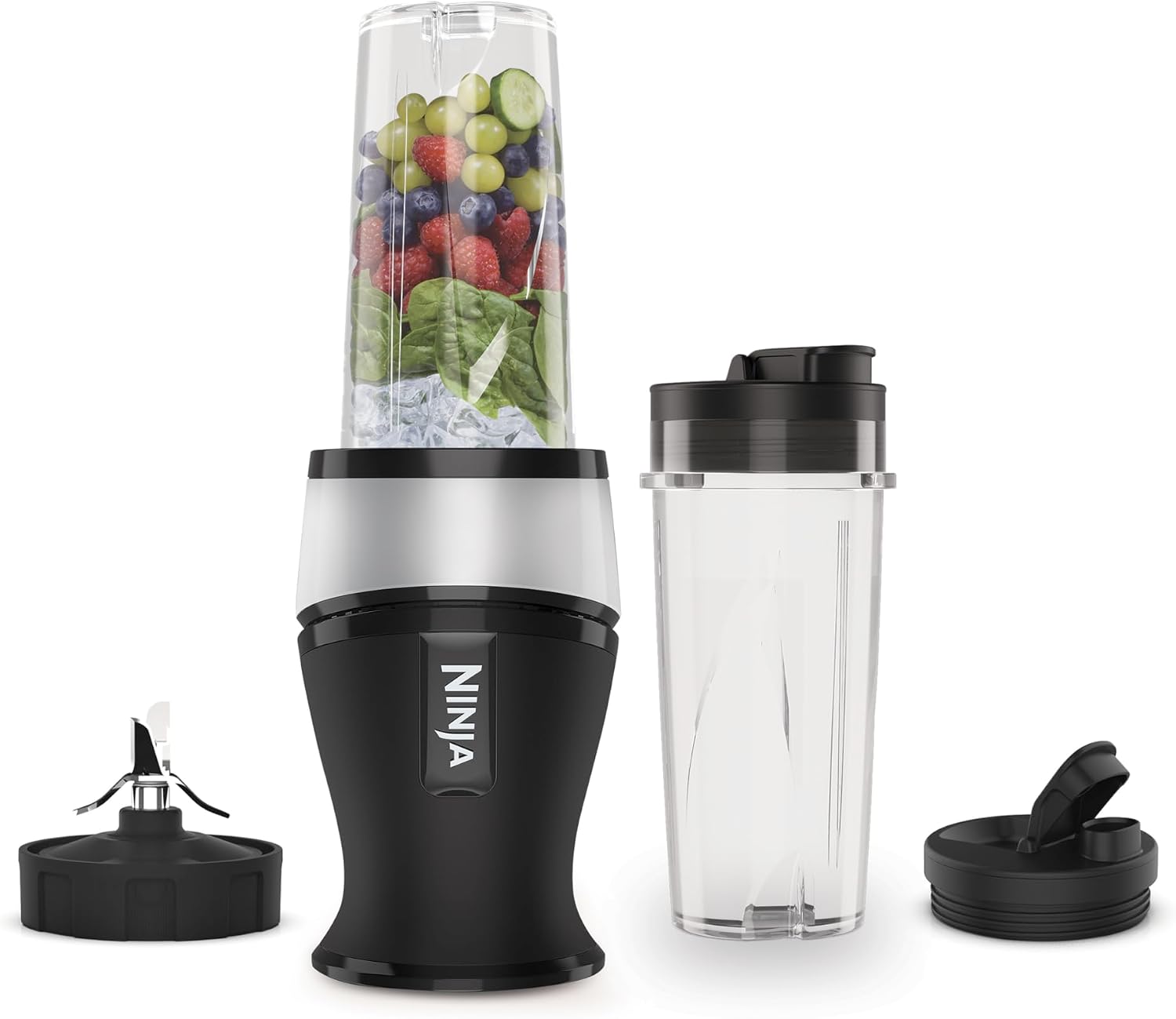 Detalle de Ninja QB3001EUS Slim Smoothie Maker 700 W avec 2 gobelets de 470 ml