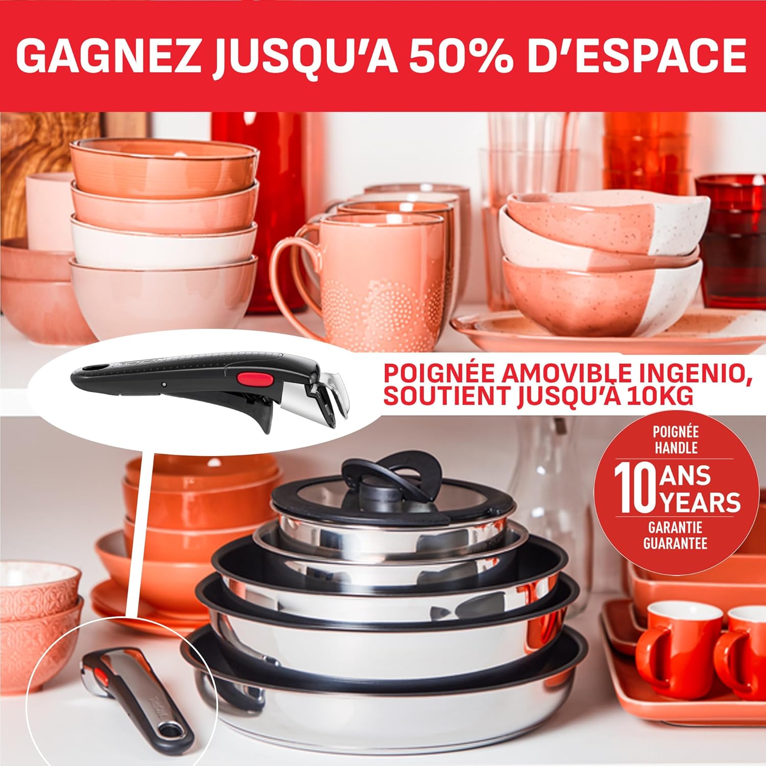 Detalle de Tefal Ingenio Batterie de cuisine 20 pièces