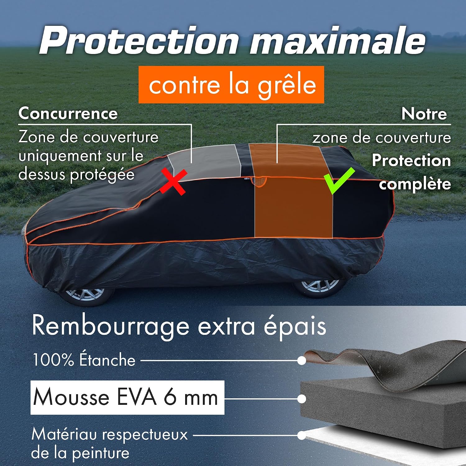 Thumbnail 3 de Upgrade4cars Bâche SUV Extérieur S 403×178×145 cm