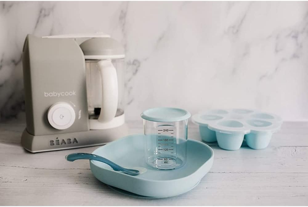 Detalle de BÉABA Assiette Ventouse pour Enfant — 100% silicone, sans BPA, bleu