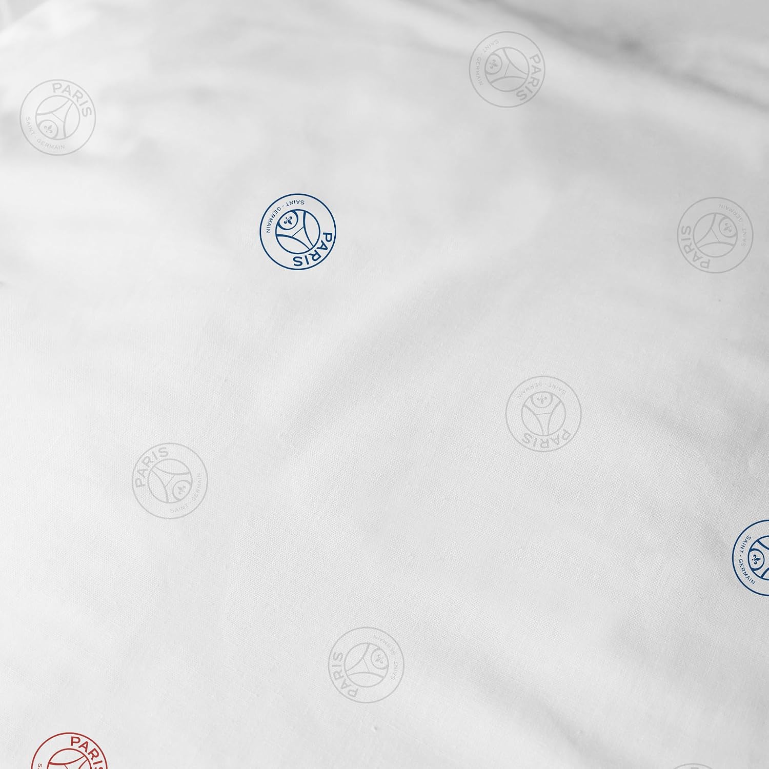Detalle de PSG Retro White Parure de Lit CTI – Housse de Couette 140x200 cm + Taie 63x63 cm, 100% coton, réversible