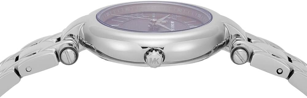 Detalle de Michael Kors Montre Laney pour Femme en acier inoxydable — mouvement à quartz 3 aiguilles, cadran gris