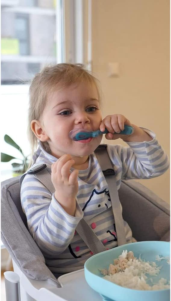 Detalle de BÉABA Assiette Ventouse pour Enfant — 100% silicone, sans BPA, bleu