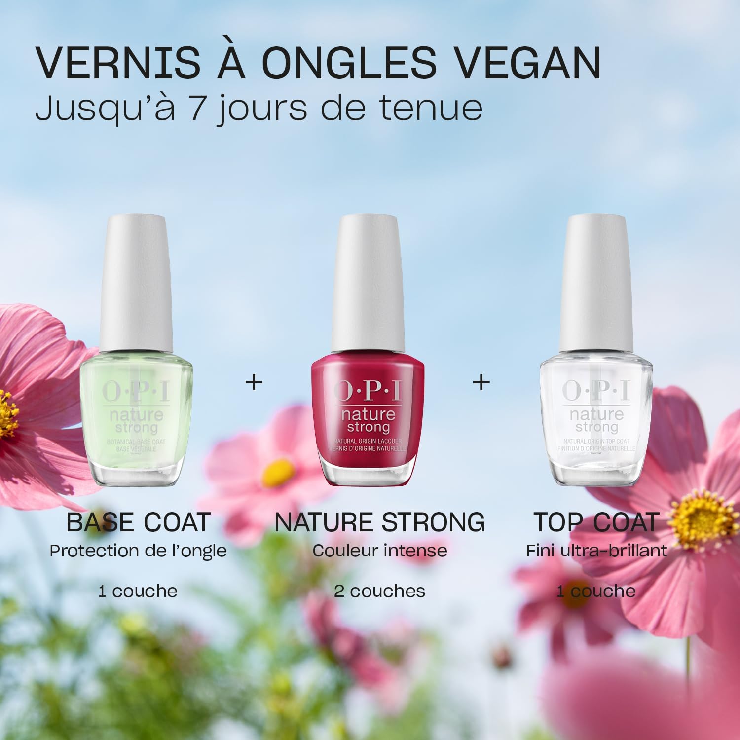 Detalle 2 de OPI Nature Strong Vernis à ongles mauve – vegan, tenue jusqu’à 7 jours, 15 ml