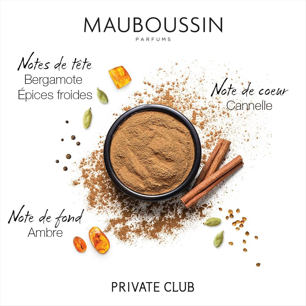 Detalle 2 de Coffret Prestige Private Club Mauboussin : Eau de Parfum 100 ml, gel douche 75 ml, travel spray 20 ml & sac bandoulière