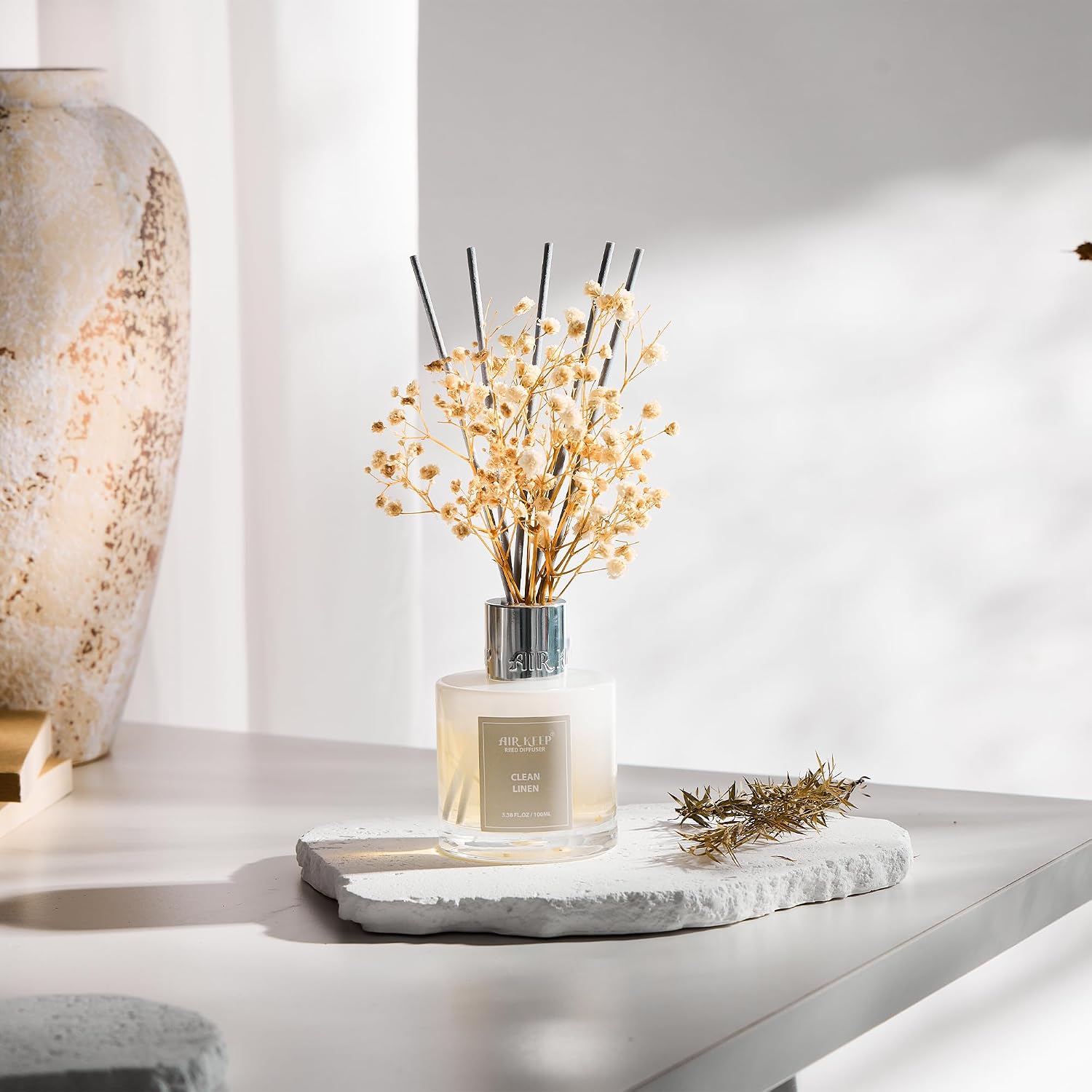 Detalle de Airkeep Diffuseur de Parfum Clean Linen — 100 ml avec 8 bâtonnets
