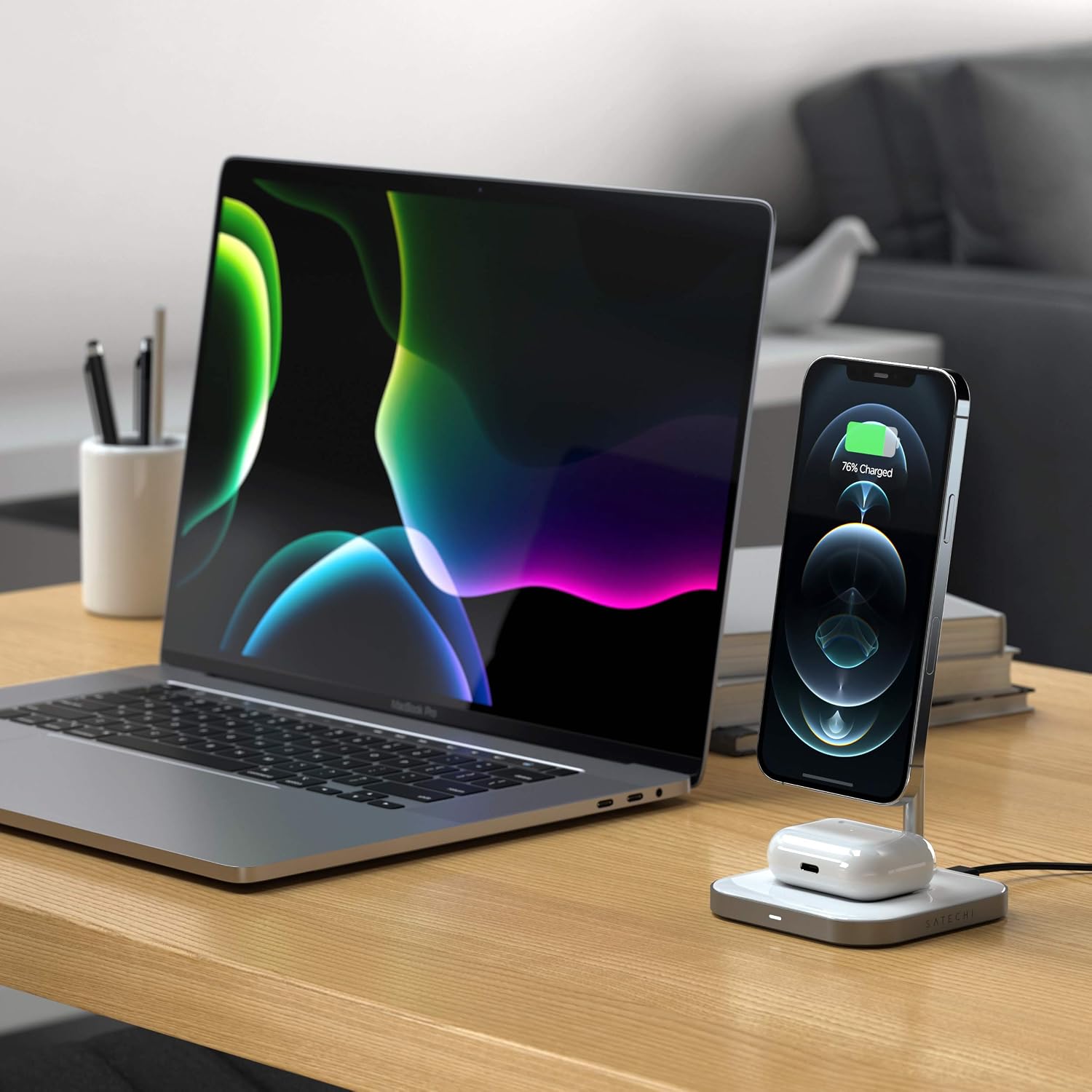 Thumbnail 6 de SATECHI Station de charge induction 2 en 1 magnétique pliable pour iPhone (MagSafe) et AirPods