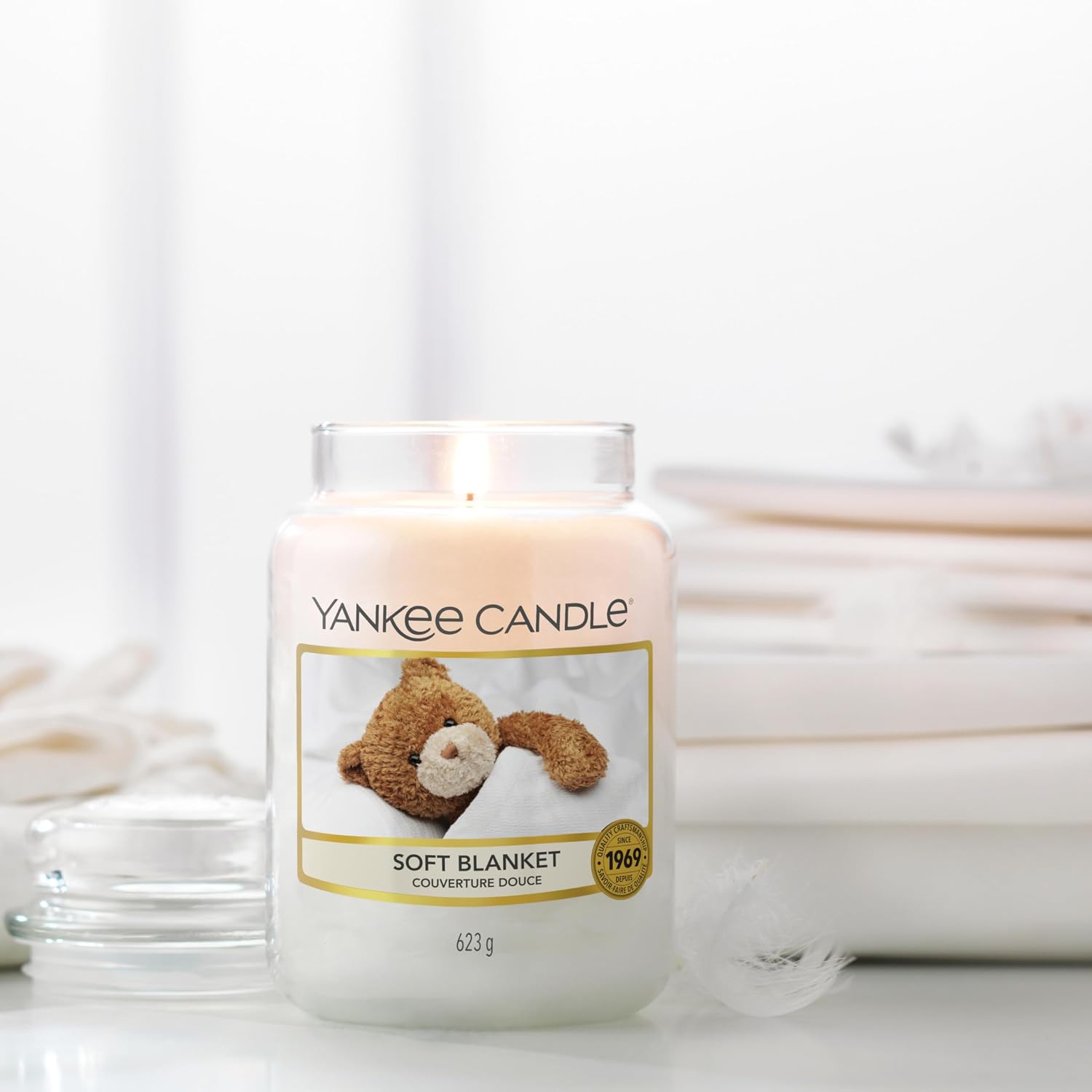 Detalle de Bougie Yankee Candle Couverture douce, 150 h ⏳