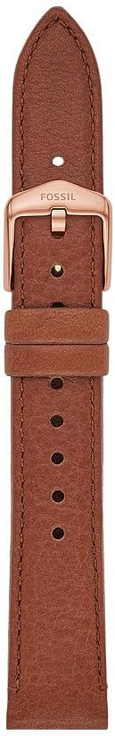 Detalle de Fossil bracelet femme en cuir ou acier inoxydable 16 mm, ton doré rosé