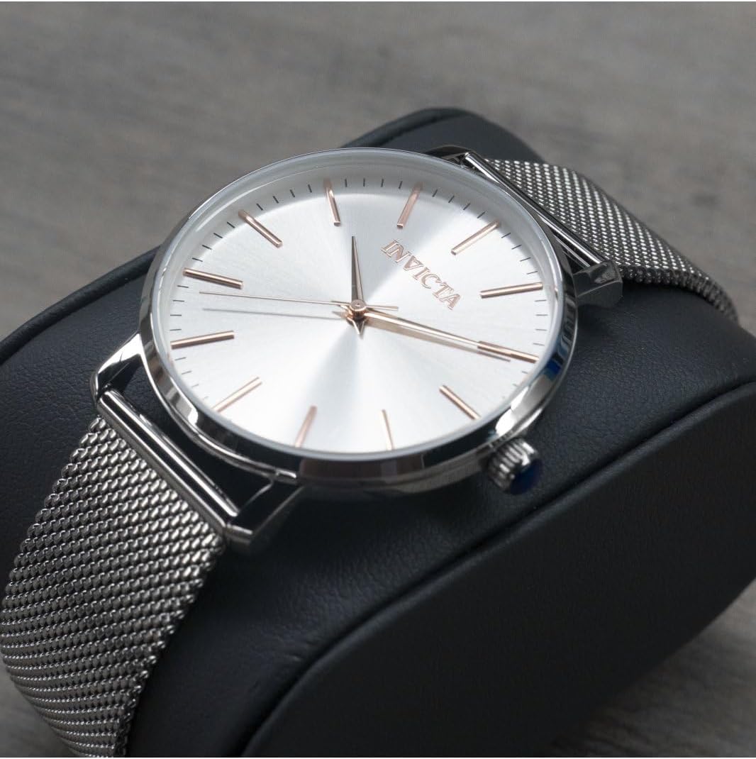 Detalle 2 de Invicta Angel Montre Femme 38 mm — Mouvement Quartz en Acier Inoxydable, Cadran Argent
