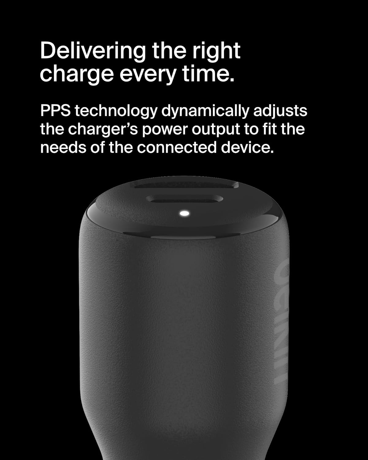 Detalle 2 de BELKIN Chargeur Voiture USB-C PD 42W (Noir) — Charge rapide et polyvalente en déplacement