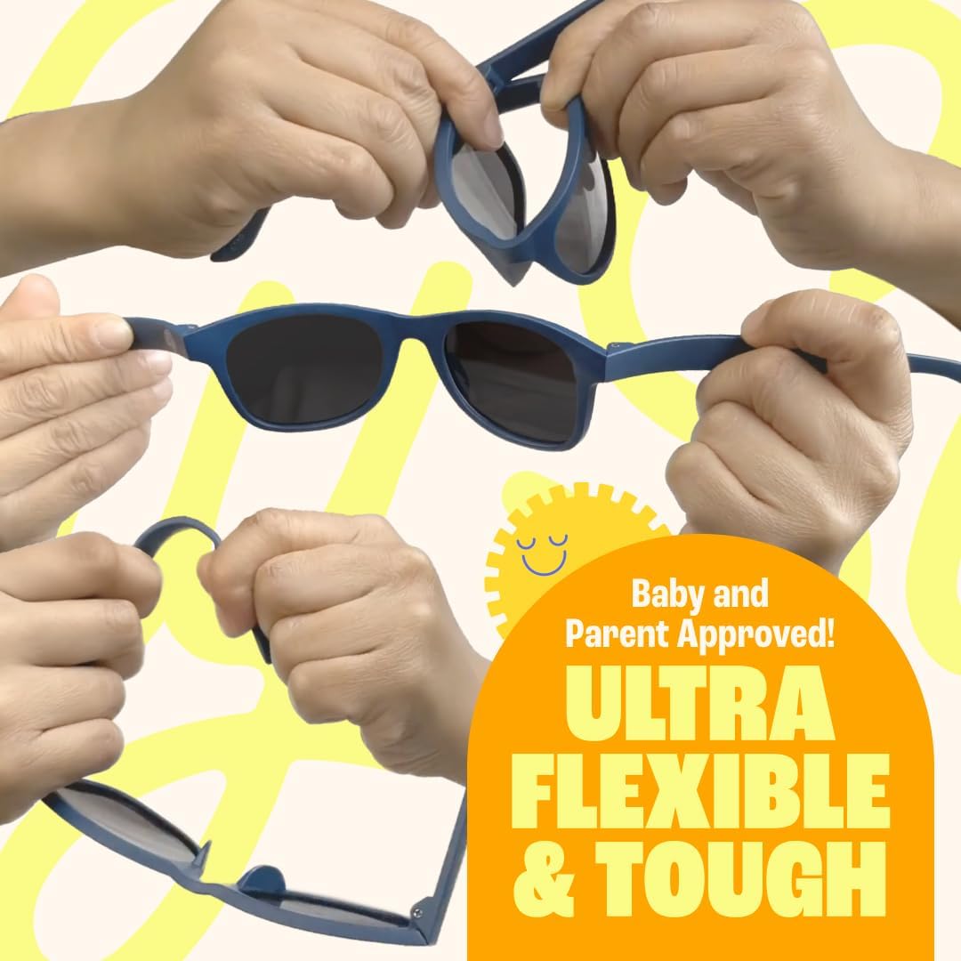 Detalle 2 de BABY SUNNIES Lunettes de soleil polarisées bébé avec lanières (ovales, flexibles)