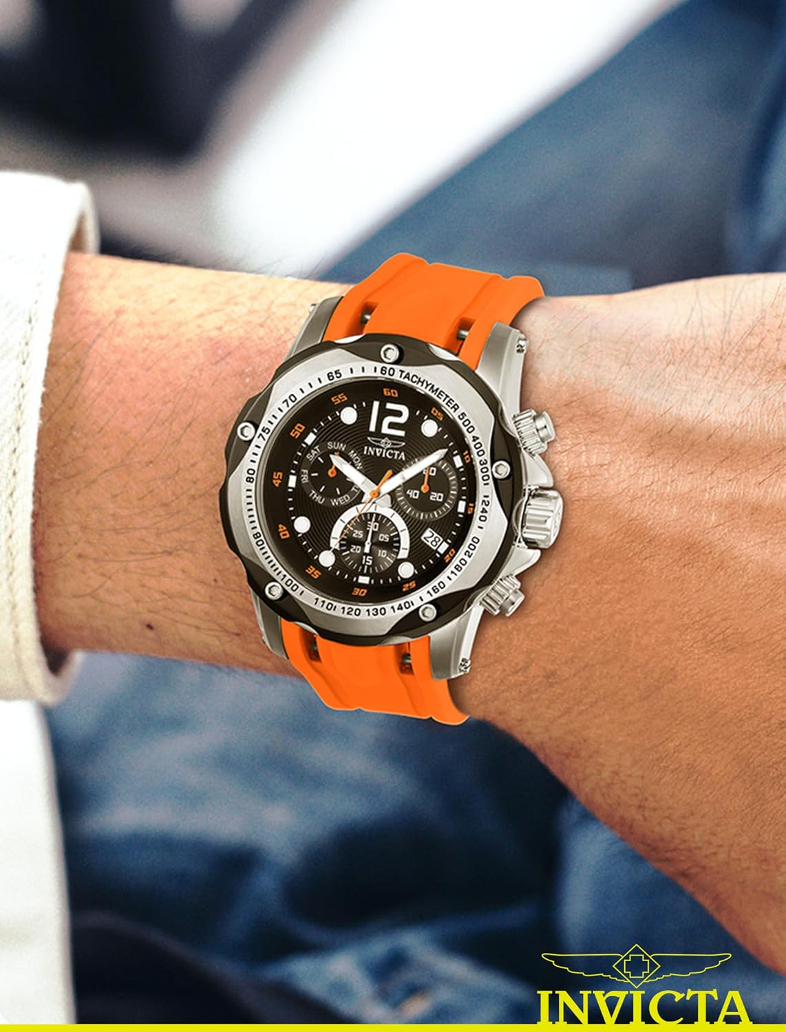 Detalle 2 de Invicta Speedway 51mm Quartz acier