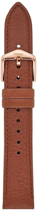 Detalle de Fossil Femmes Bracelet de Montre en Cuir et Acier Inoxydable – Maille Noire 18 mm, Échangeable