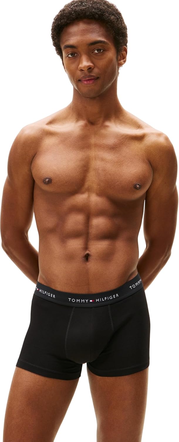 Thumbnail 6 de Tommy Hilfiger Les Essentiels – Lot de 3 trunks extensibles en coton (bleu profond / lapis bleu / blanc)