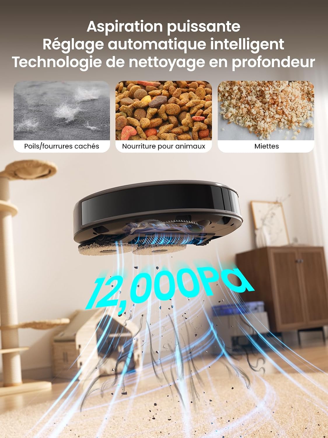 Detalle 2 de LEFANT M3 12000 Pa robot aspirateur 🤖