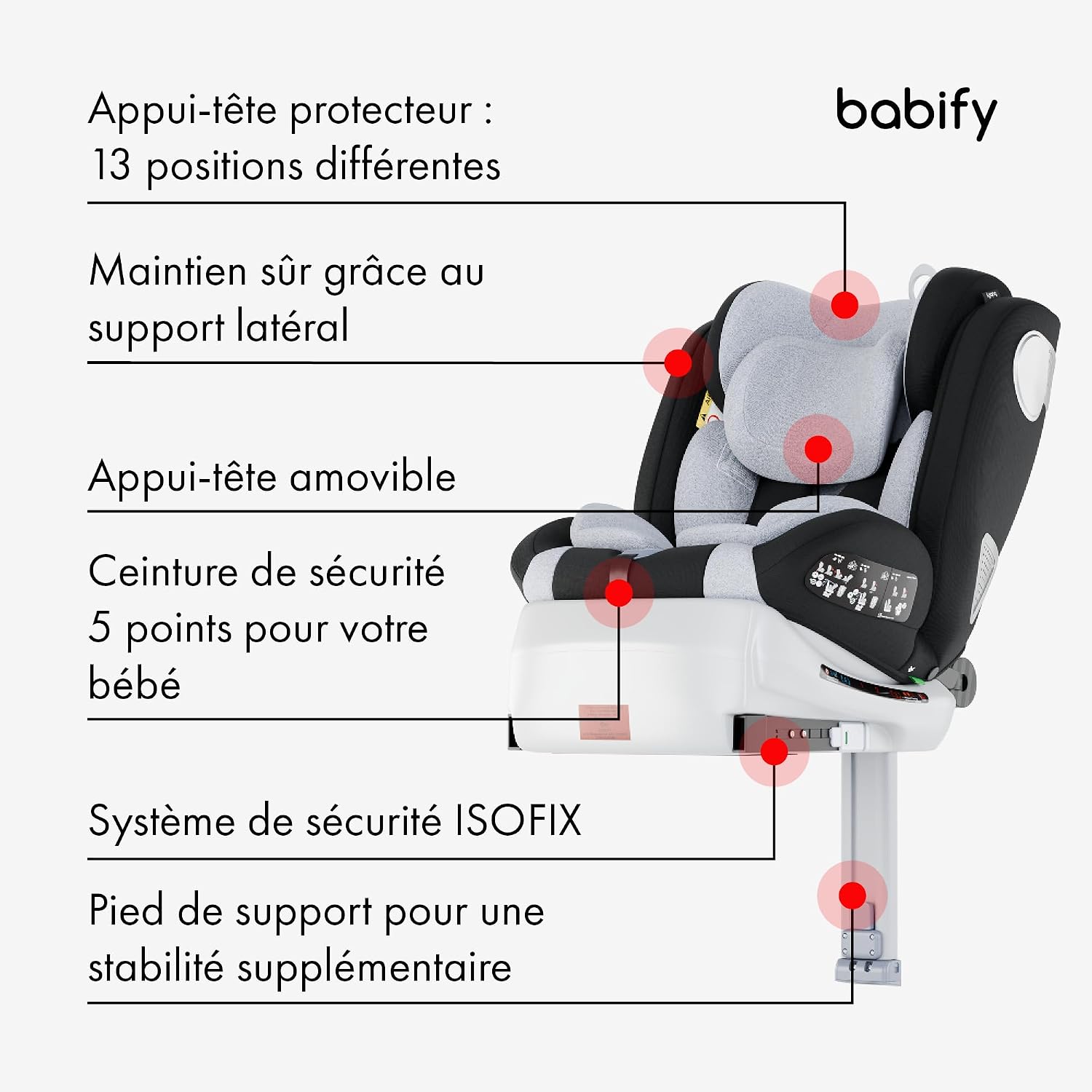 Detalle 2 de Babify Siège auto pivotant 360°
