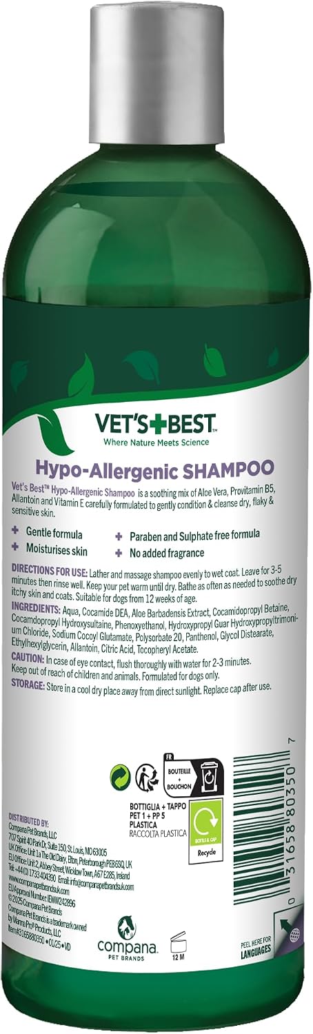 Detalle 2 de Vet's Best Shampooing hypoallergénique chiens