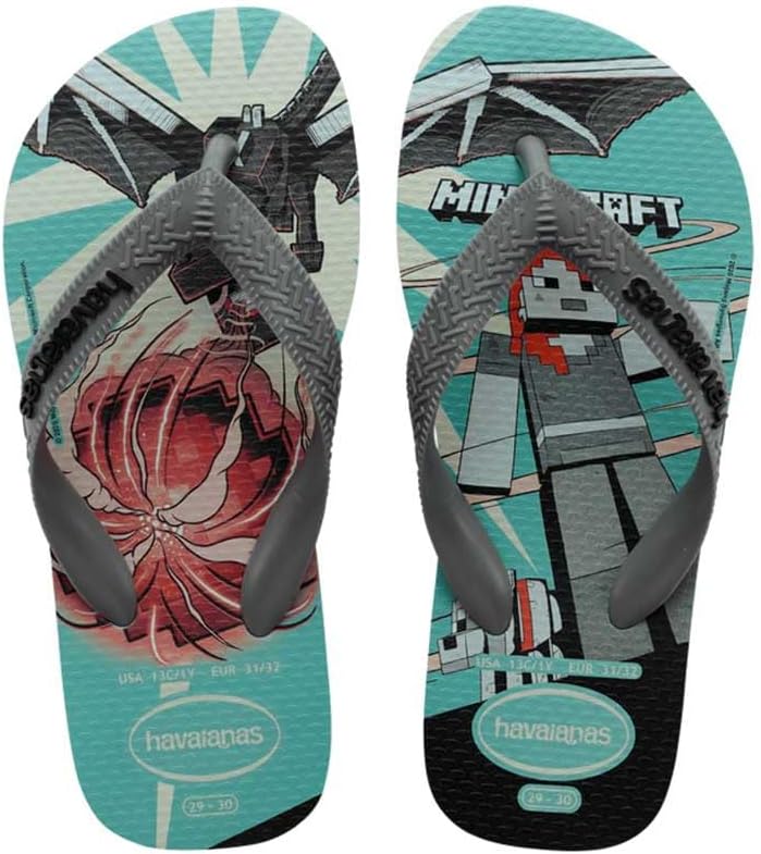 Thumbnail 6 de Havaianas Minecraft (Mini Me) – Tongs enfant en bleu lavande, antidérapantes