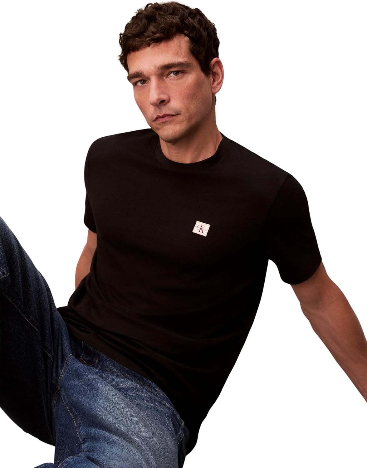 Detalle de Calvin Klein T-Shirt Manches Courtes Homme Badge Jersey Classic Tee en coton