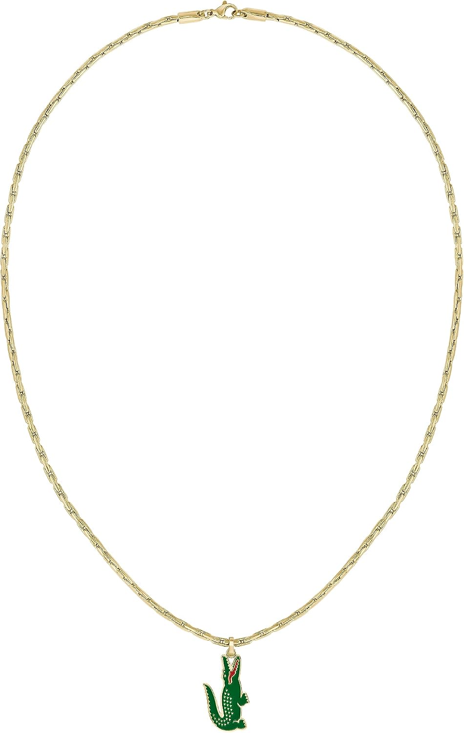 Detalle de Lacoste Collier Pendentif Homme en acier inoxydable – finition argent ou doré (Collection ARTHOR)