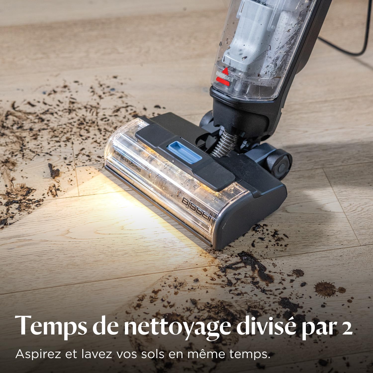 Detalle de BISSELL CrossWave EdgeFind 4159N — Aspirateur laveur tout-en-un pour sols et poils d’animaux