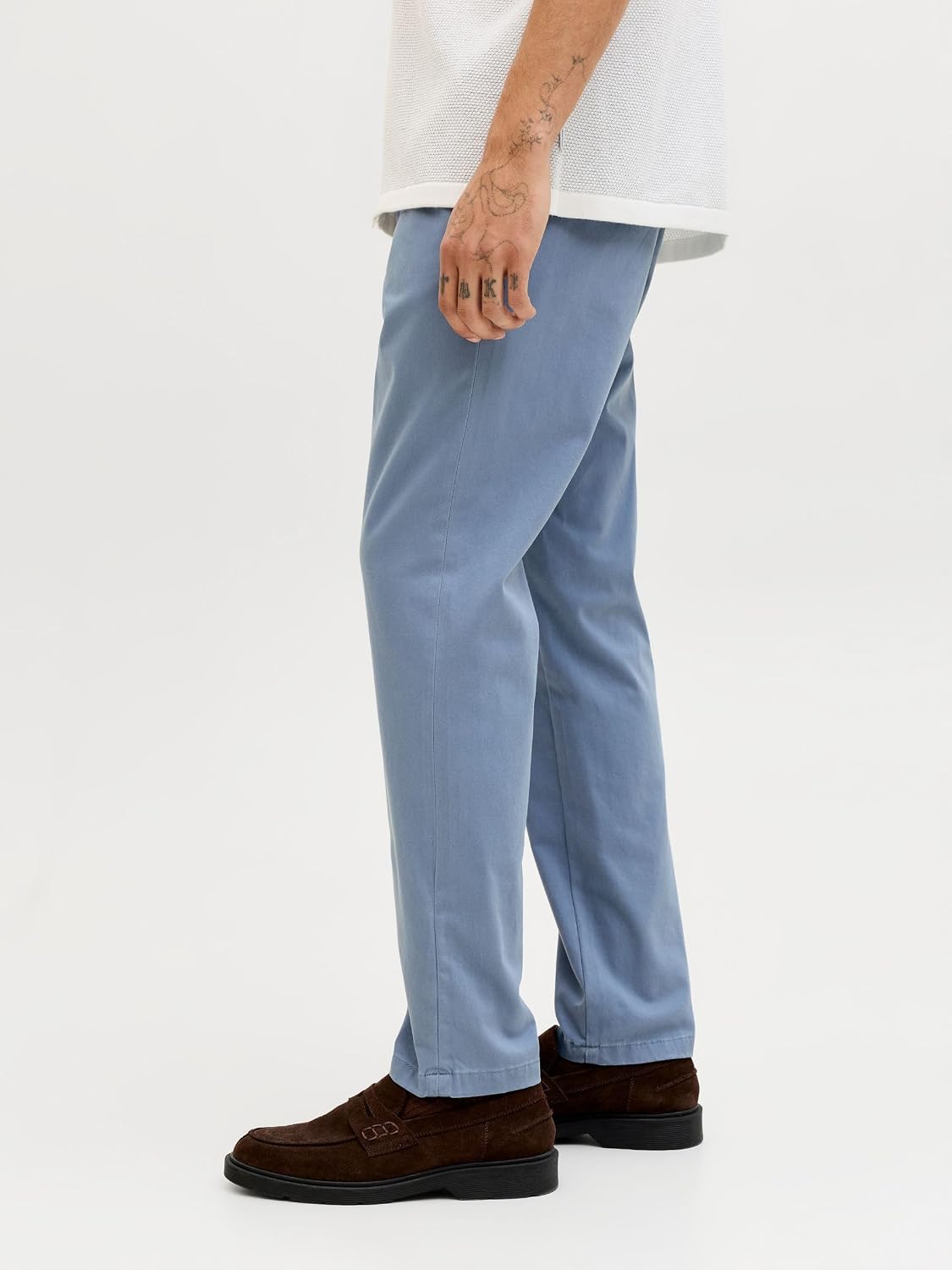 Detalle de JACK & JONES Pantalon chino slim fit pour homme – Low rise, coton recyclé