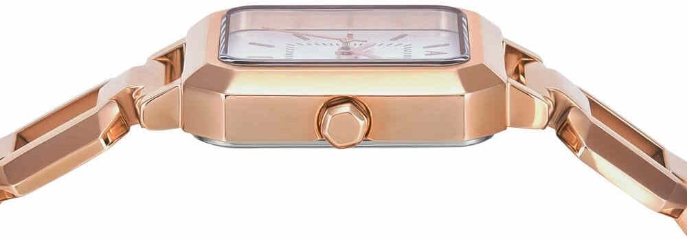 Detalle de Armani Exchange montre femme quartz trois aiguilles en acier inox 27 mm