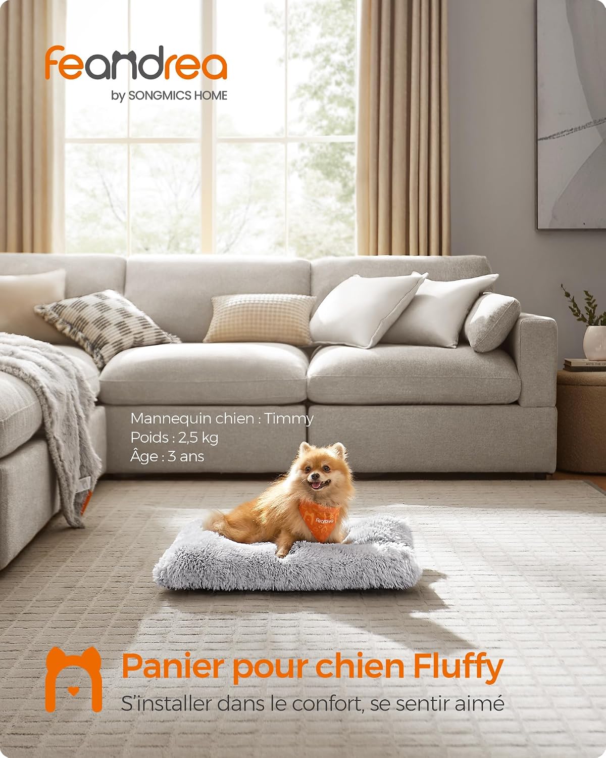 Detalle 2 de Feandrea Panier pour chien 65 x 45 cm