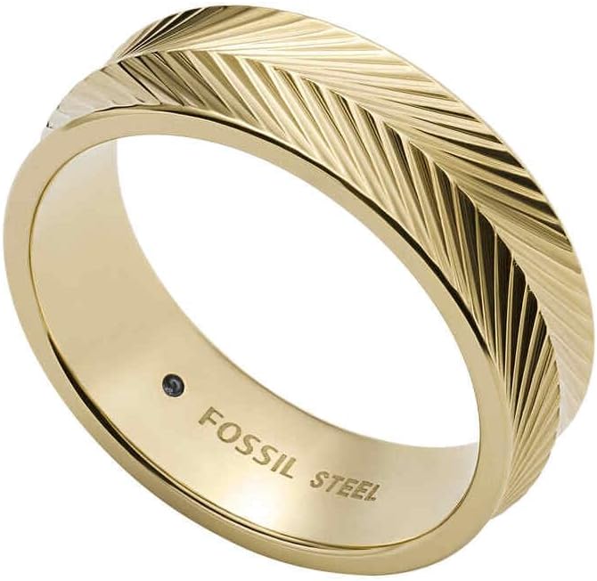 Detalle de FOSSIL — Bagues en acier inoxydable doré pour femme, taille 17
