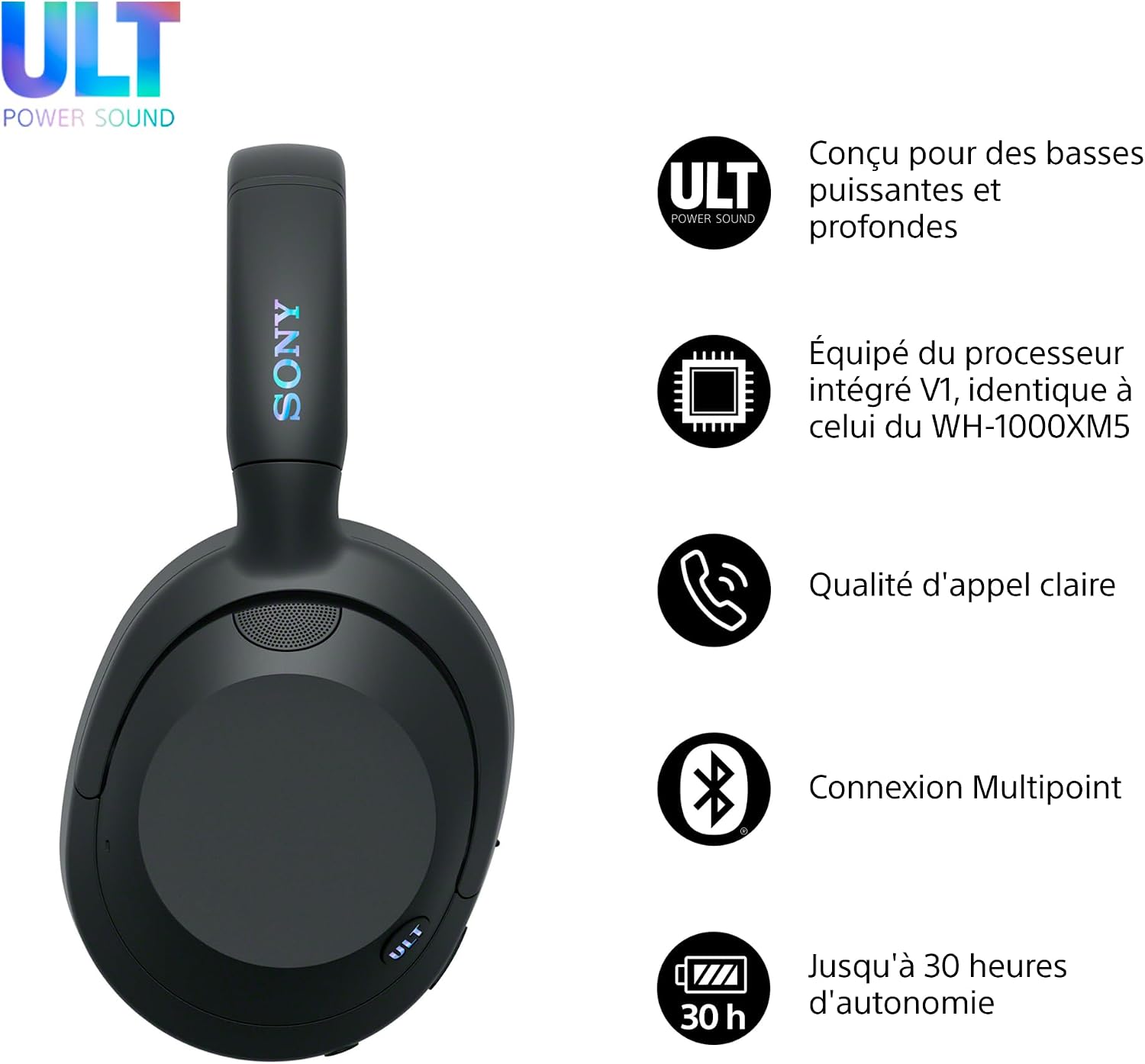 Detalle de Sony ULT Wear — Casque Bluetooth sans Fil avec ULT Power Sound