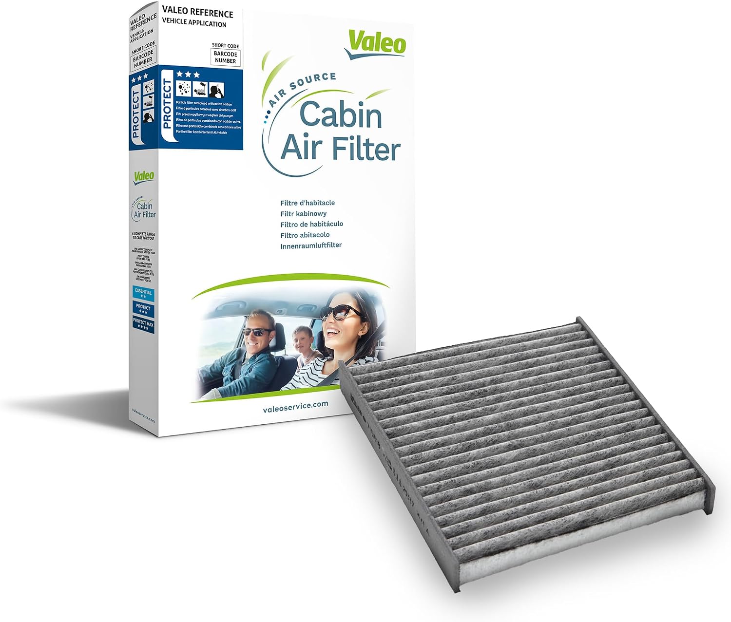 Detalle de VALEO 698683 Filtre d'habitacle PROTECT avec charbon actif — filtre pollen, poussière et odeurs