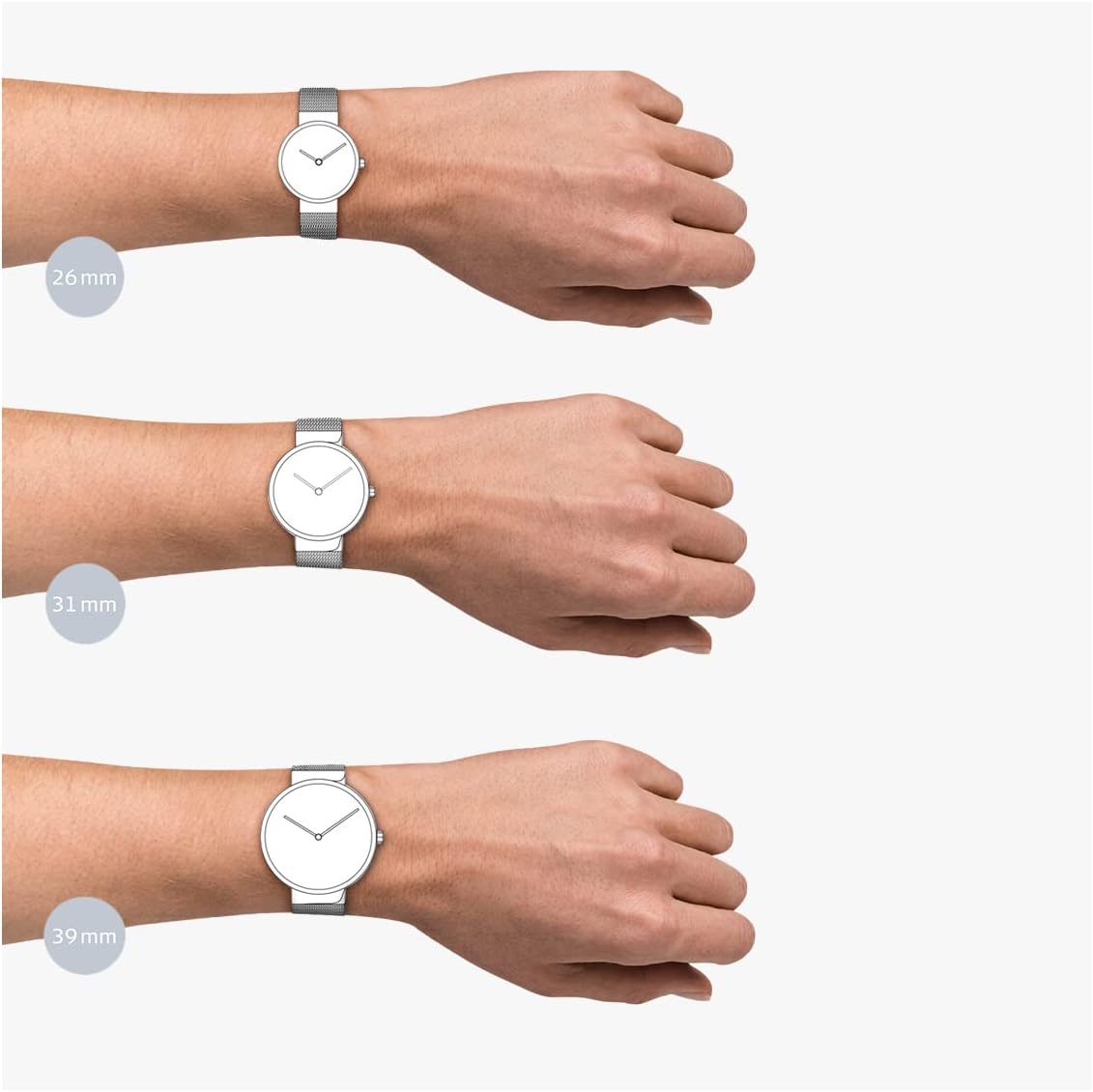 Detalle 2 de BERING Montre Homme Quartz 40 mm – Boîtier argenté en acier inoxydable, cadran bleu, bracelet Milanese et cristal en sapphire