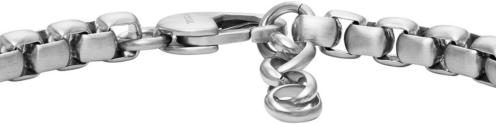 Detalle de Fossil bracelet homme en acier inoxydable à fermeture mosqueton, finitions brossées
