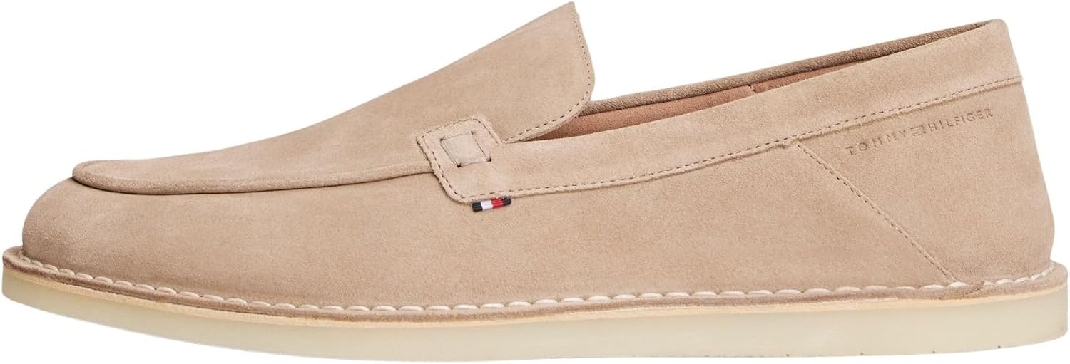Detalle de Tommy Hilfiger Homme Hilfiger Stitchdown Suede Loafer FM0FM05782 – mocassins en suède
