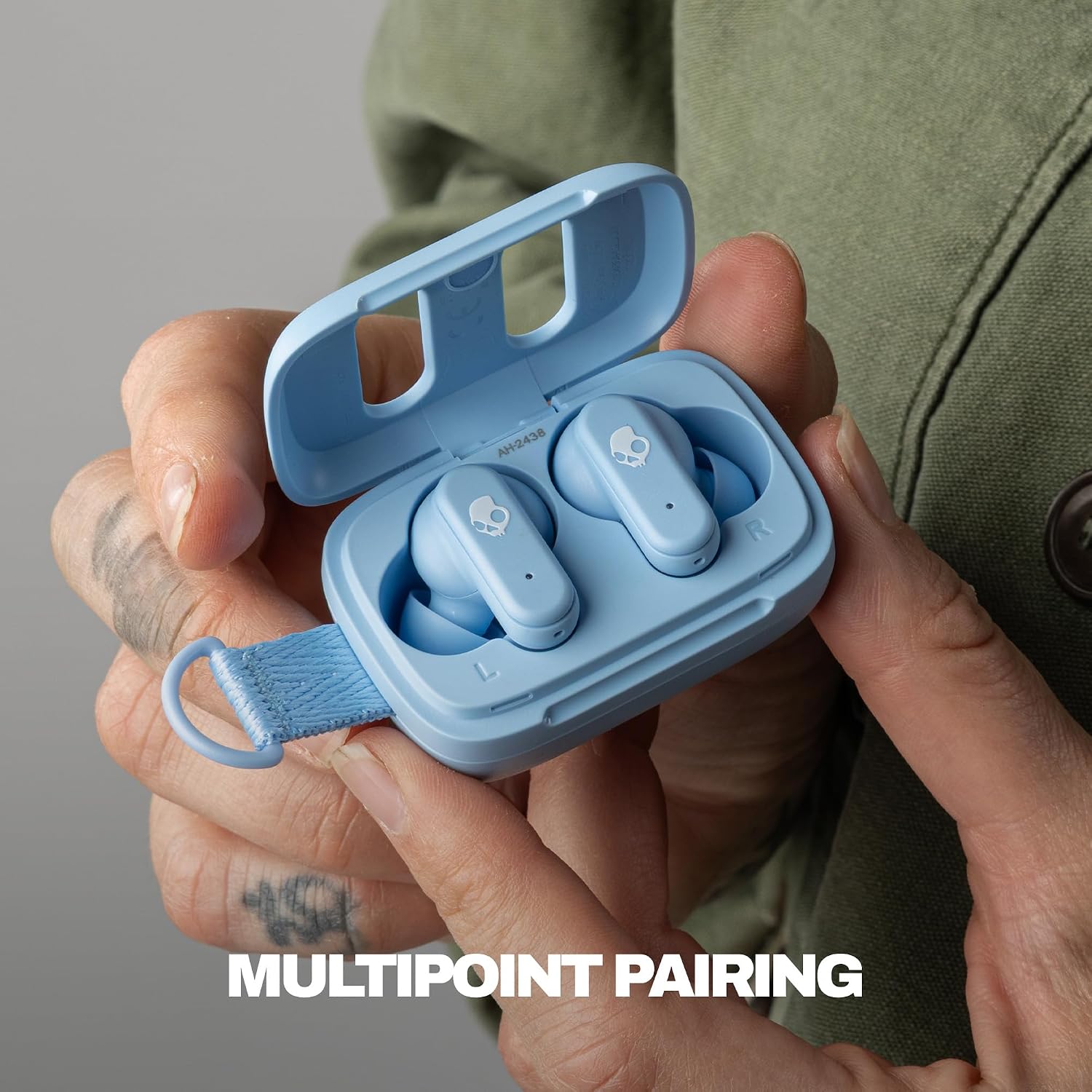 Detalle de Skullcandy Dime 3 Wireless Earbuds : écoute sans fil Bluetooth avec réduction de bruits et Stay-Aware