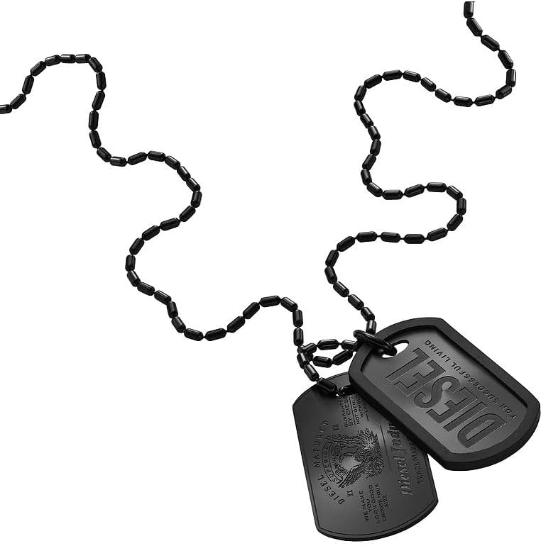 Thumbnail 5 de Diesel Homme collier dog tag acier inoxydable
