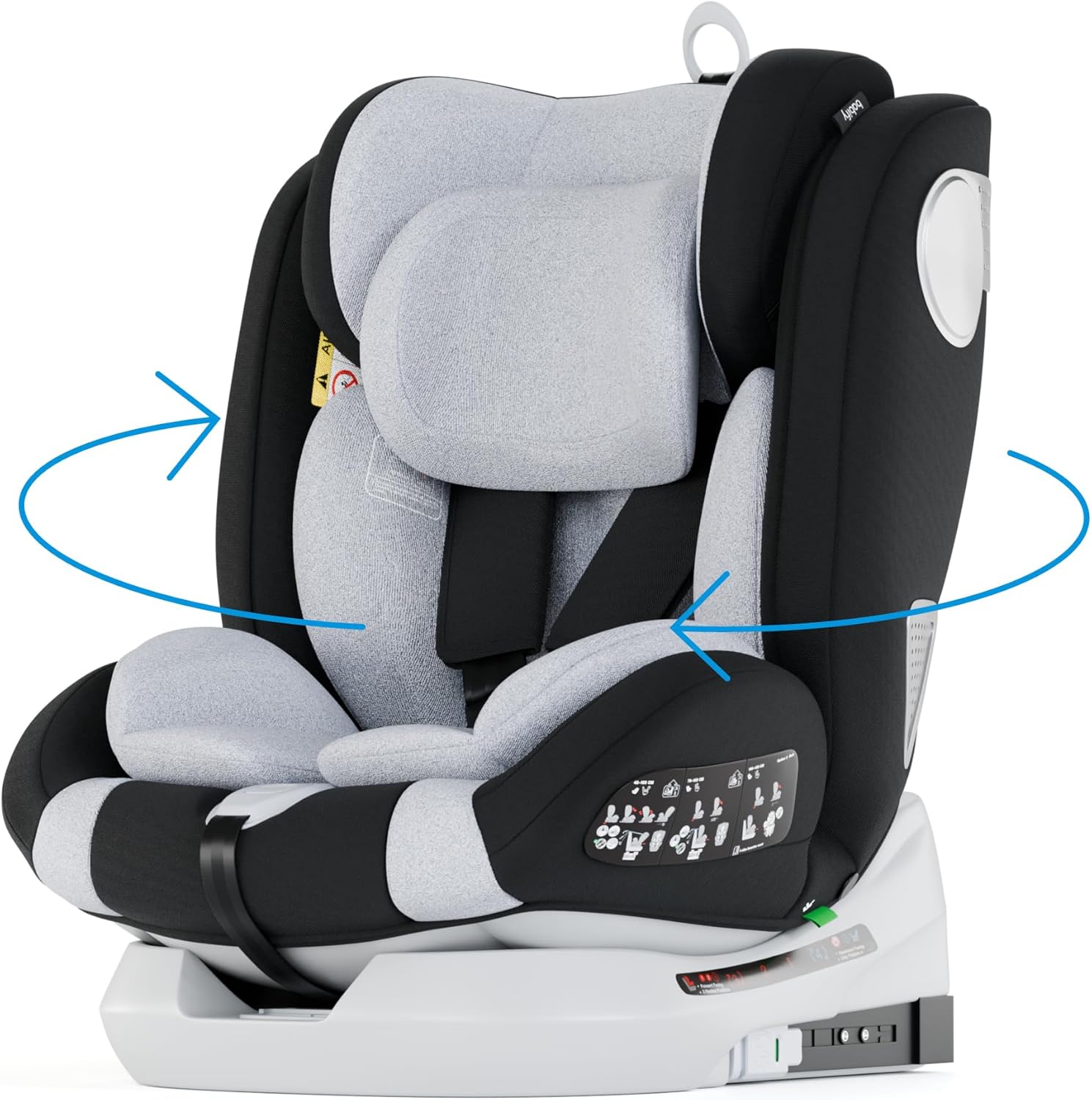 Detalle de Babify Onboard Siège Auto trio Aisance: 0 à 36 kg, Groupe 0/1/2/3, Pivotant 360, Isofix