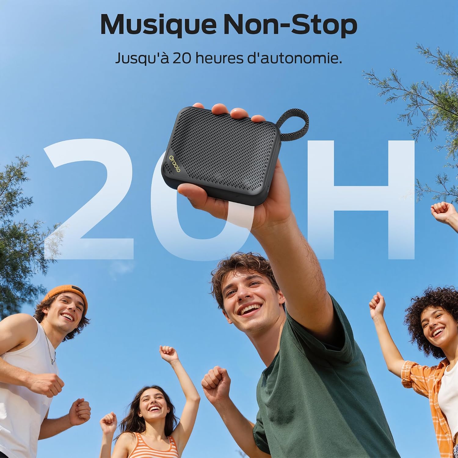 Detalle de Oraolo Enceinte Bluetooth Portable: son puissant, étanche et prête pour l’extérieur