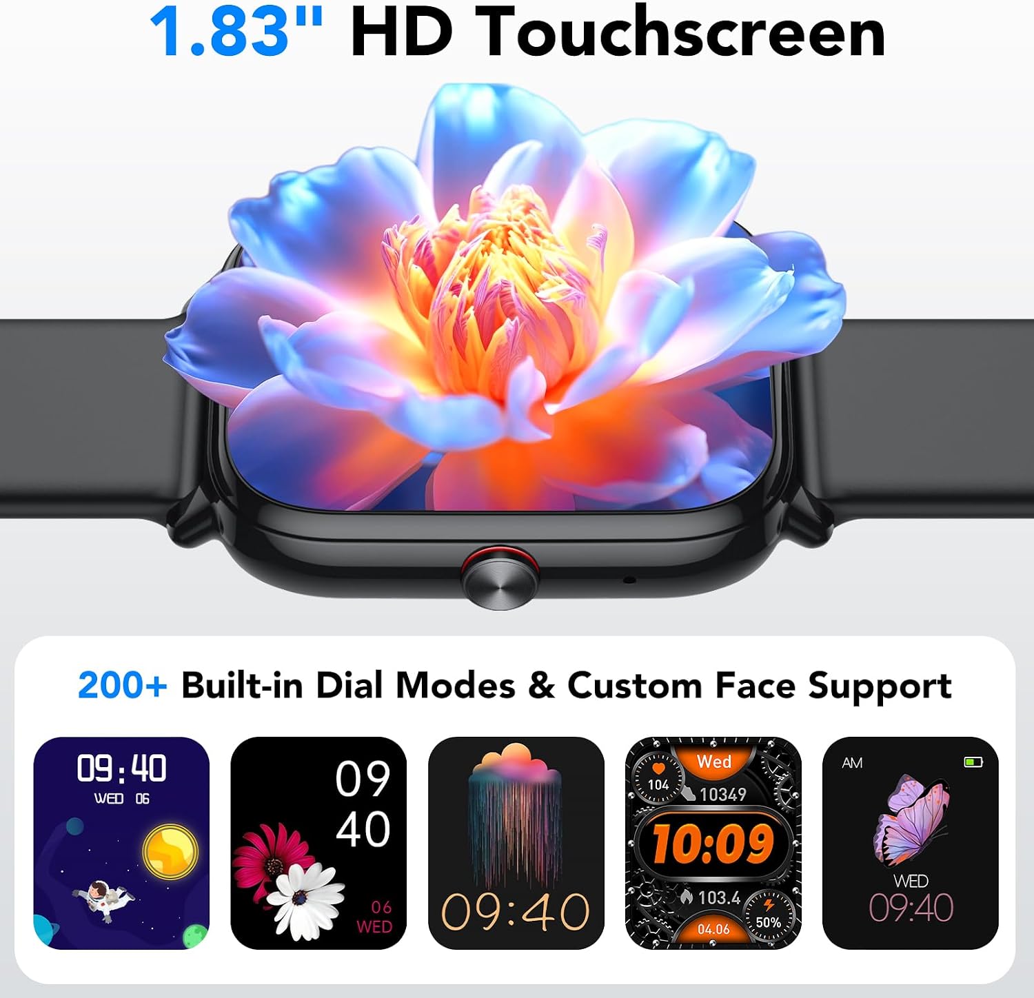 Thumbnail 5 de Montre Connectée Tiksounds Femme/Homme 1,83" HD – 110+ Modes, GPS non inclus, IP68, Bluetooth 5.4
