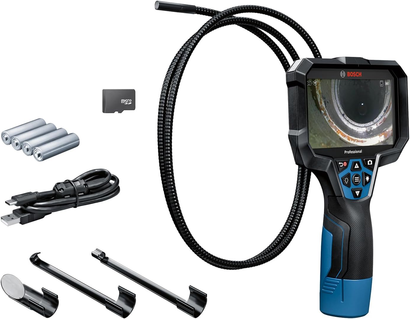 Detalle de Caméra d’inspection Bosch Professional GIC 12V-5-27 C avec écran 5” et AutoUp (câble 150 cm, coffret L-Boxx)
